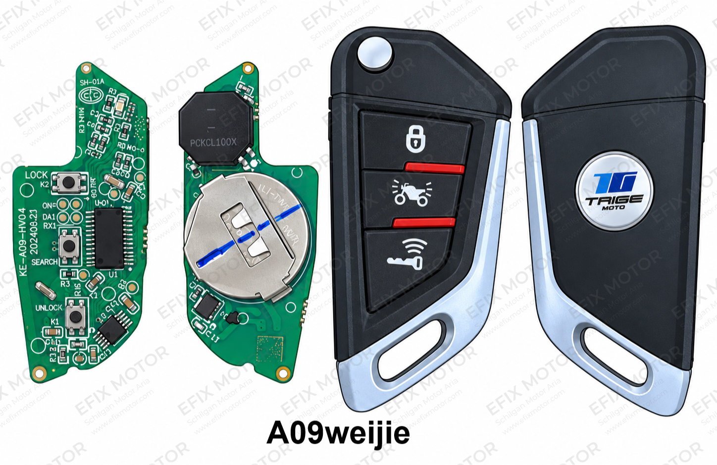 pic152-keyless-a09weijie-efixmotor.com راهنمای برد ریموت اصلی کیوای برد سه A09WEIJIE