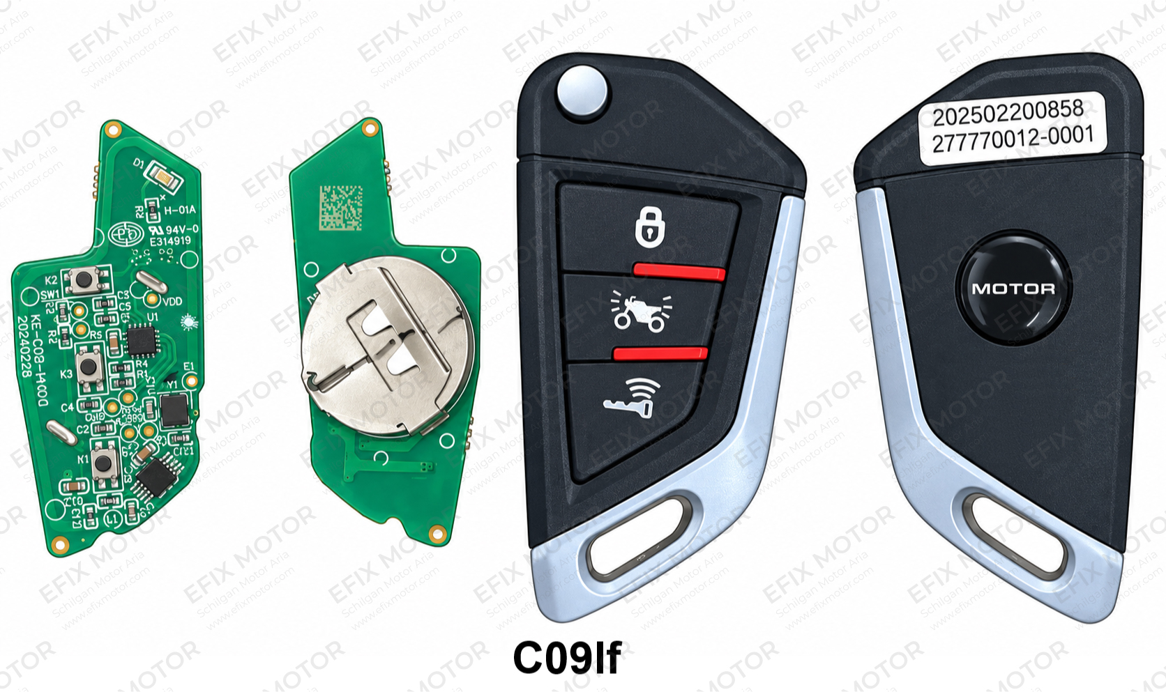 راهنمای بورد ریموت اصلی کیوای برد یک C09LF